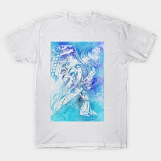 Siren Boat In Blue T-Shirt